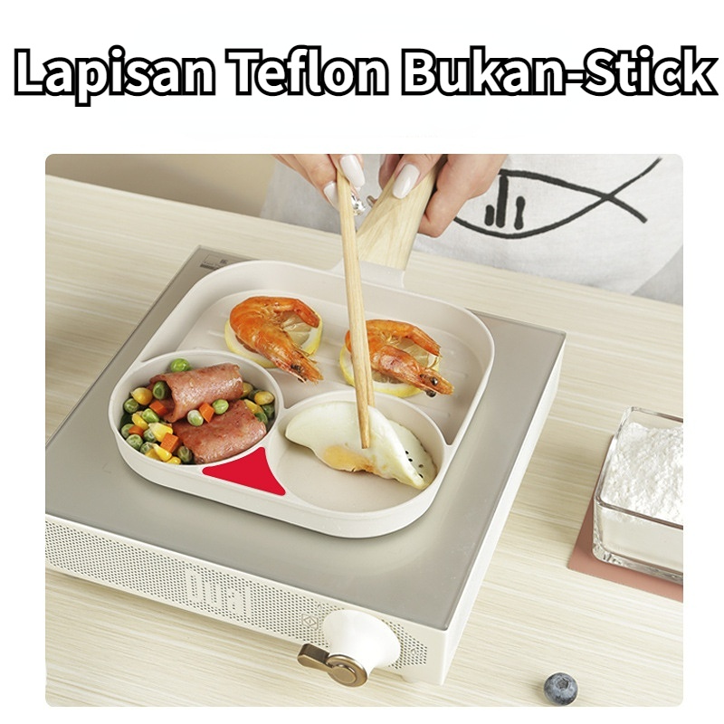 【COD】FryPan 3 Lubang/Telfon Telor Penggorengan Telur Cetakan Telur/ Teflon Cetakan Telur