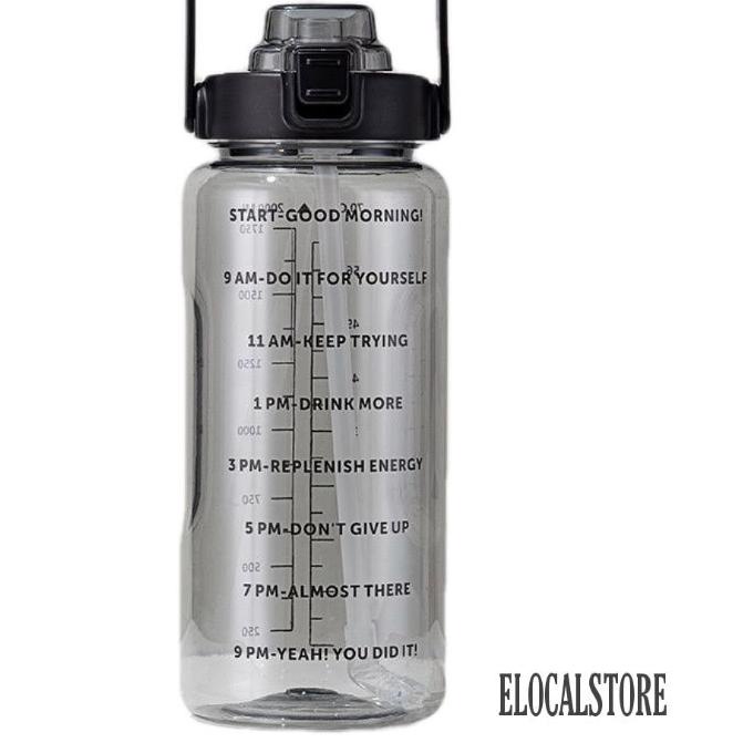 ✧ Botol Minum 2 Liter/Botol Minum Transparan/Botol Minum Bening Motivasi ✫
