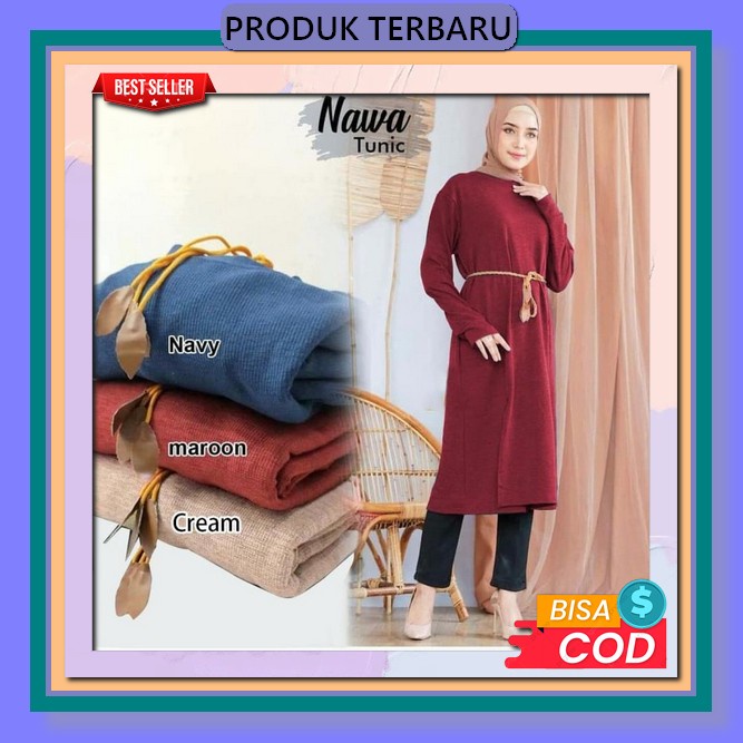 Diandra Long Tunik Import Belwis Marsela Tunik Ceruty Full Furing Tunik Terbaru Motif Bunga Busui Xl