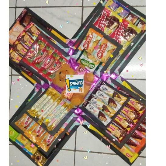 

► Explosion box snack ukuran besar 3 layer ❉