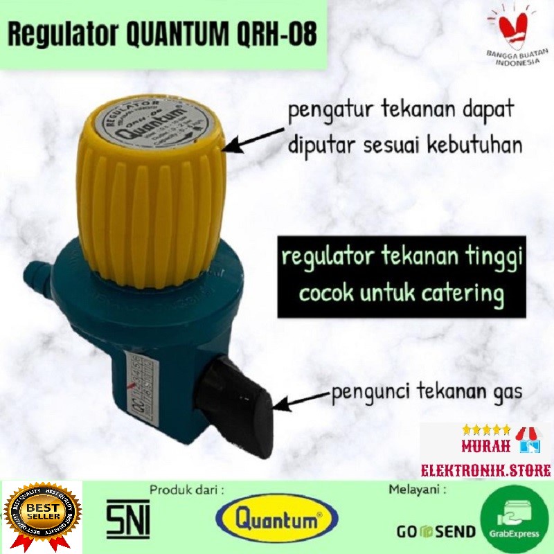 Regulator Gas Tekanan Tinggi Quantum QRH-08 Free Bubble