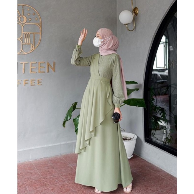 bisa cod adeeva dress gamis wolvis mix tile elmiza