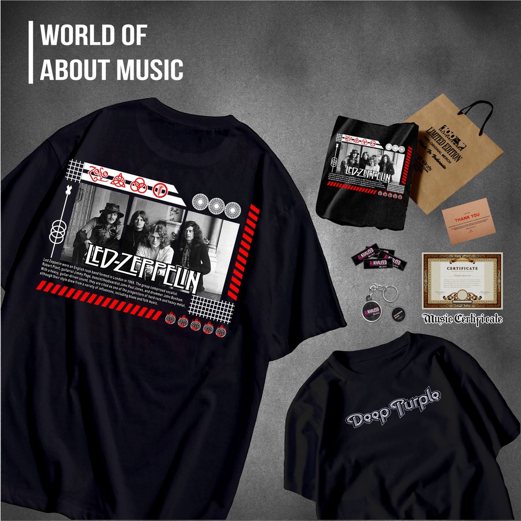 Kaos Band Music  CODE DEEP PURPLE Distro Metal Rock