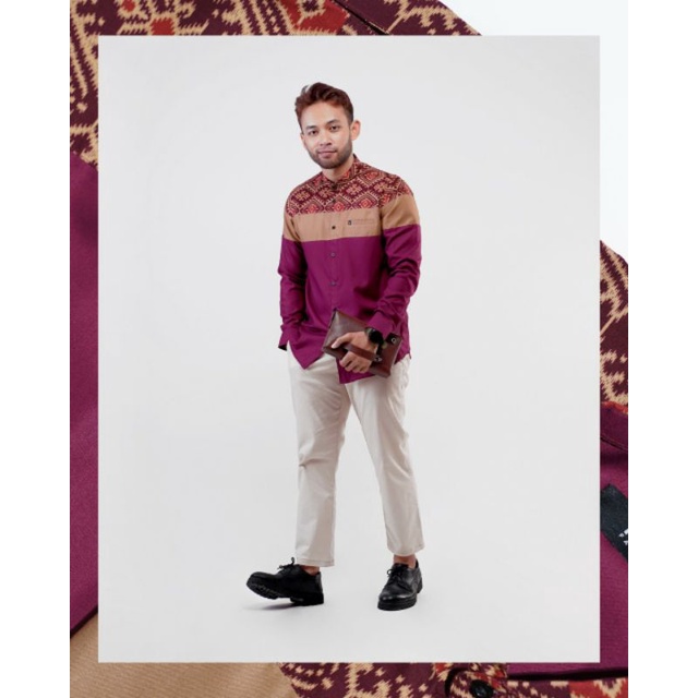 Elhouda Maroon - Koko Modern Batik Fadkhera