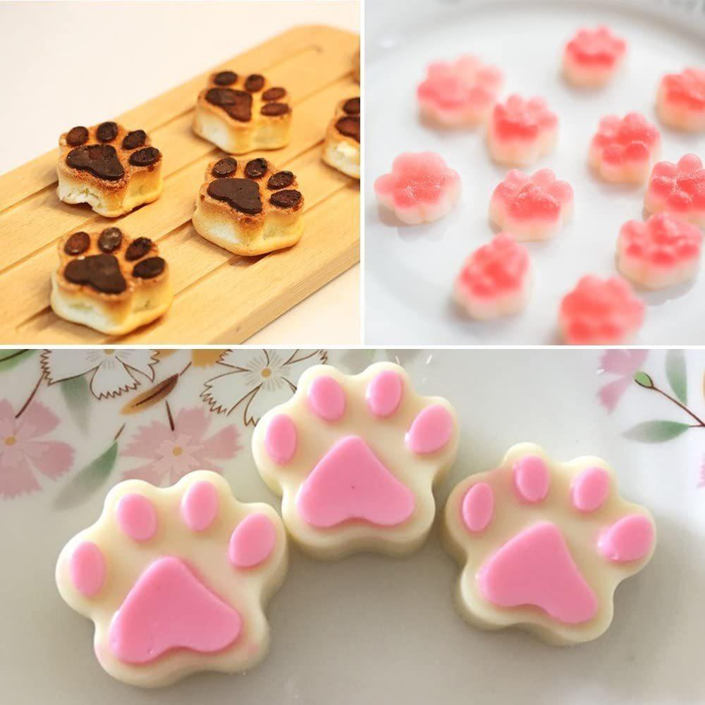 Solighter 2pcs Silikon Alat Kue Kering Dapur Dog Paw Baking