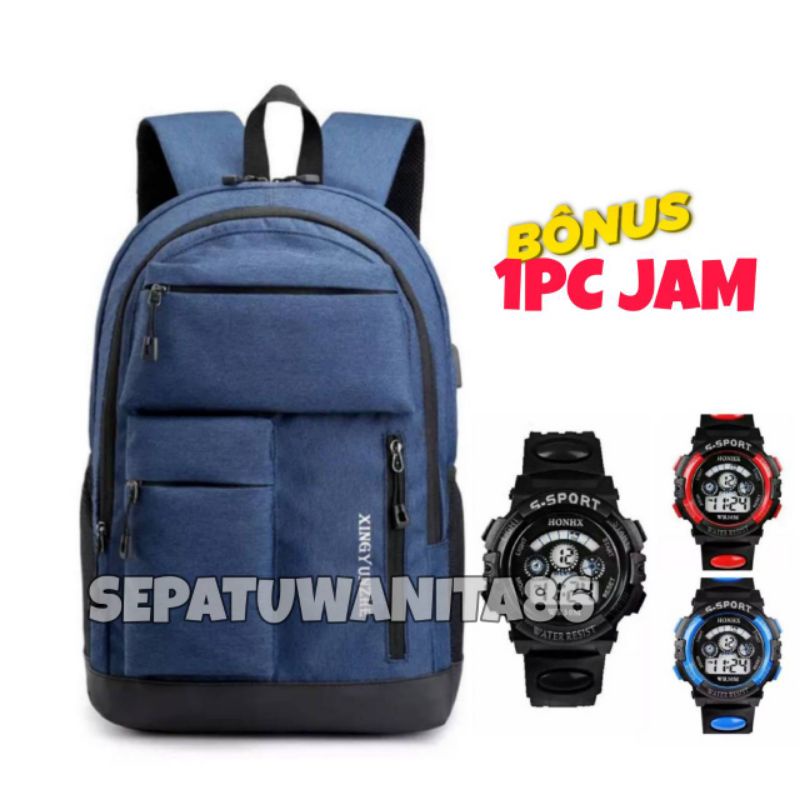 TAS SEKOLAH ANAK TAS ANAK LAKI LAKI BONUS JAM TANGAN