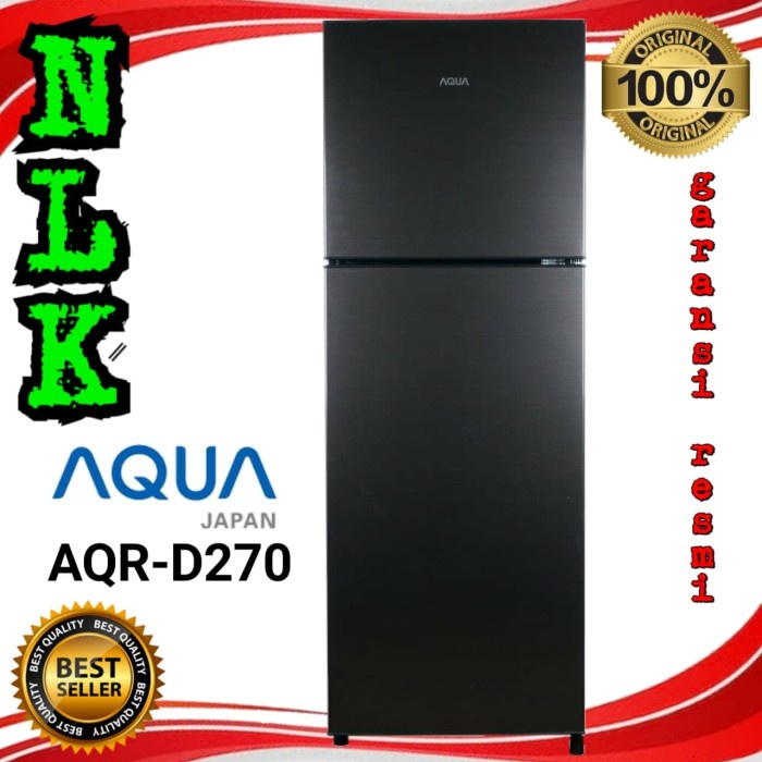 Kulkas AQUA JAPAN AQR-D270 Lemari Es 2 pintu No Frost 270