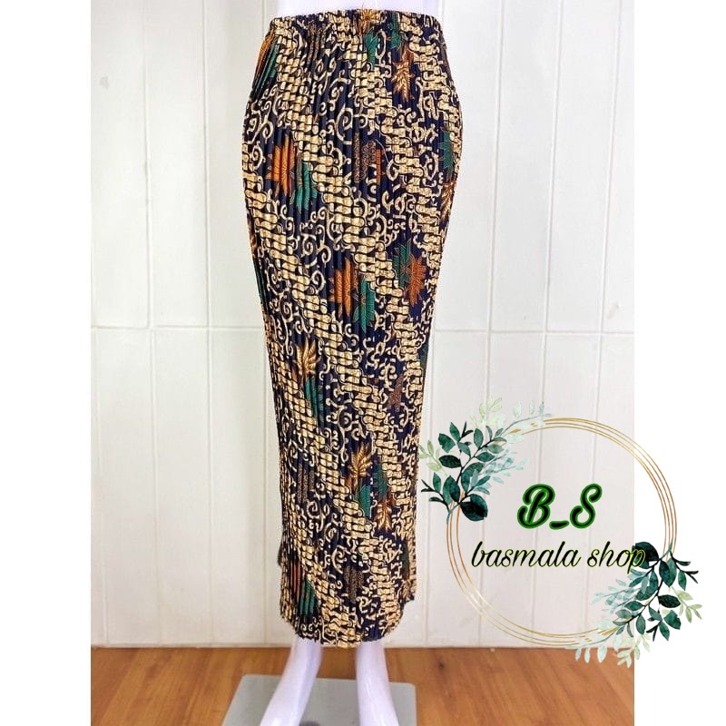 ROK PLISKET BATIK / ROK PLISKET / BAWAHAN KEBAYA  / ROK KEBAYA / ROK WISUDA / RAGAM MOTIF / ROK PLISKET BATIK / LERENG COKLAT / BANYAK WARNA/PLISKETTERKEREN