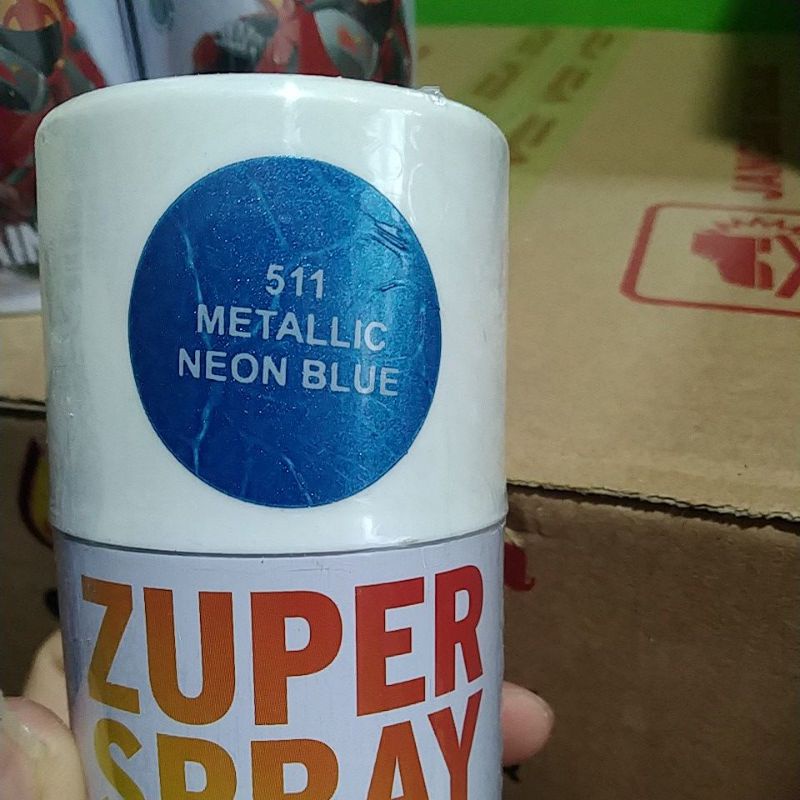 cat semprot pilok pilox zuper spray 511 metallic neon blue 511 150cc biru muda metallic