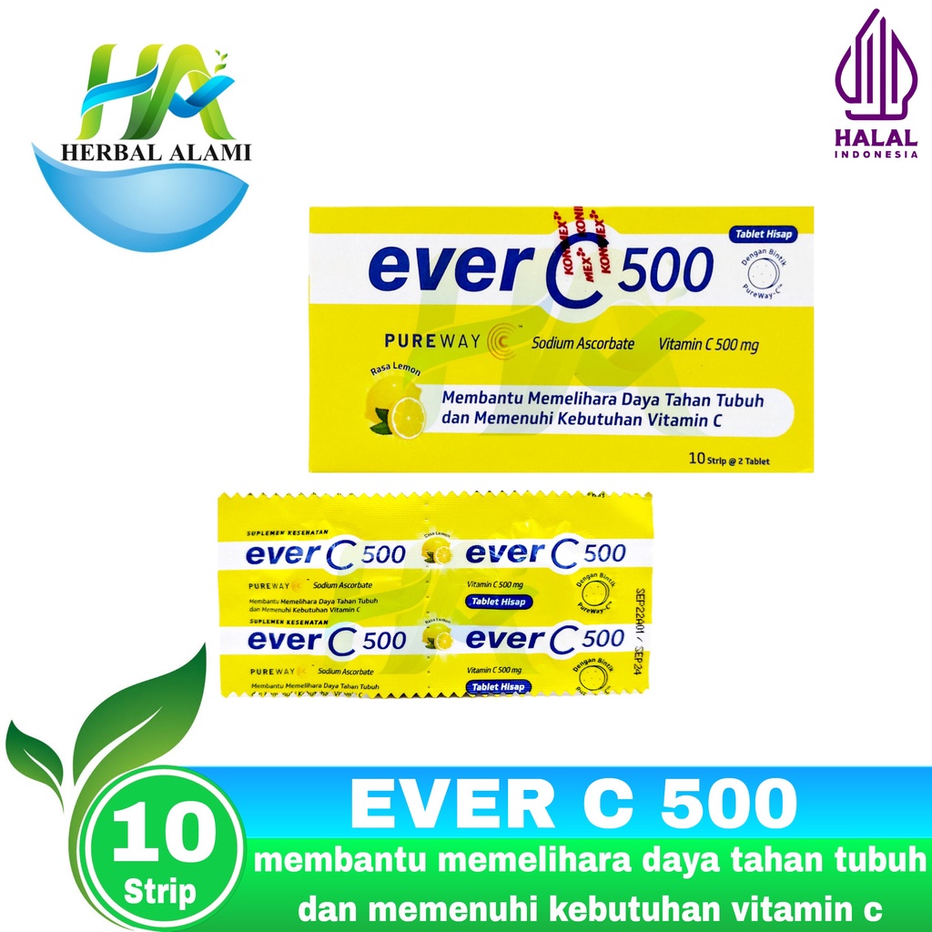 Ever C 500mg BOX Isi 10 Strip - Vitamin C Untuk Daya Tahan Tubuh