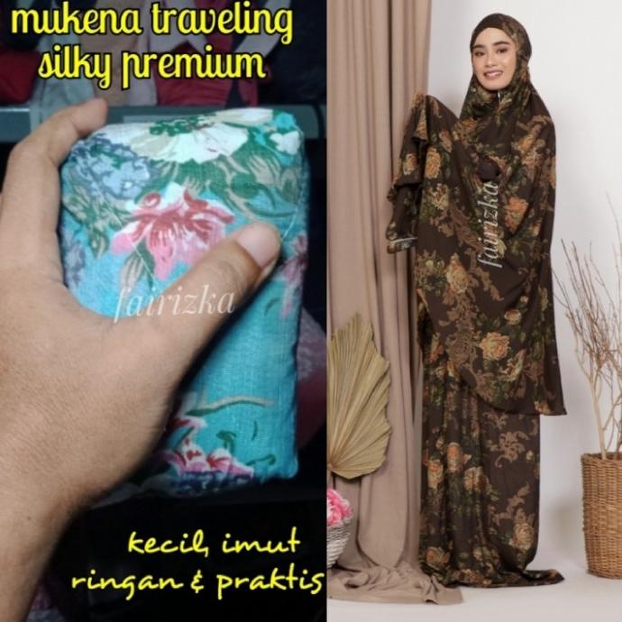 Kecil Imut Ringan Praktis Mukena Traveling Katun Silk