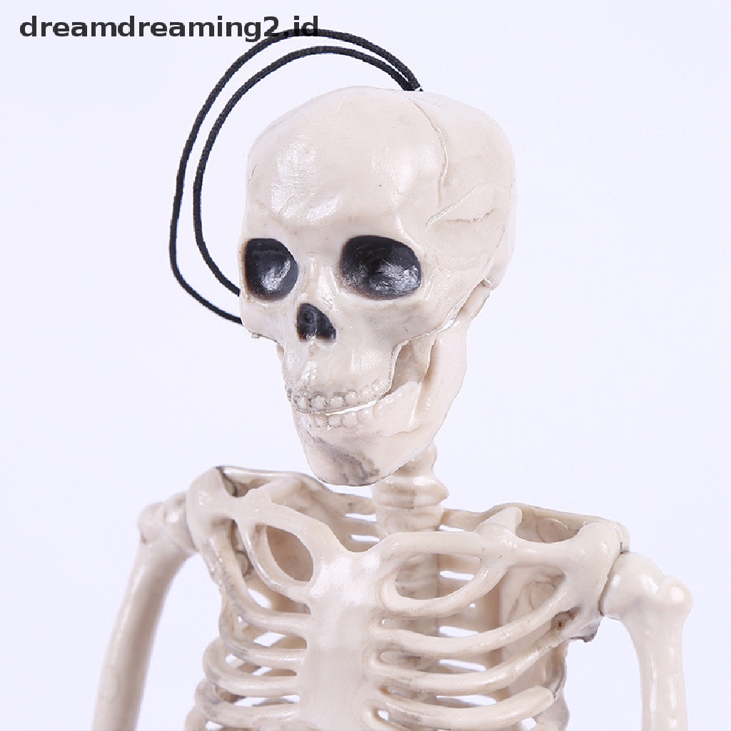 (dream) Kerangka Posable Halloween Decor Mengerikan Tulang Pria Merayap Dekorasi Pesta.