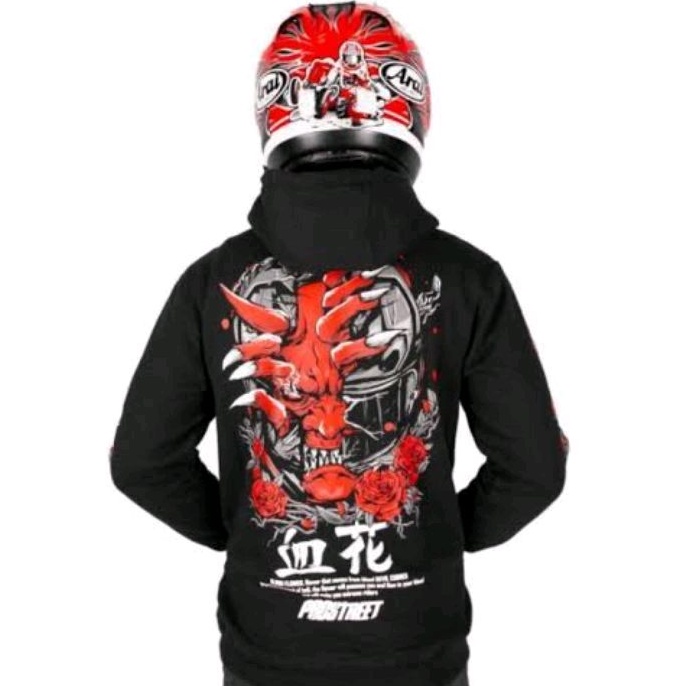 Hoodie prostreet blood flower v1 size M