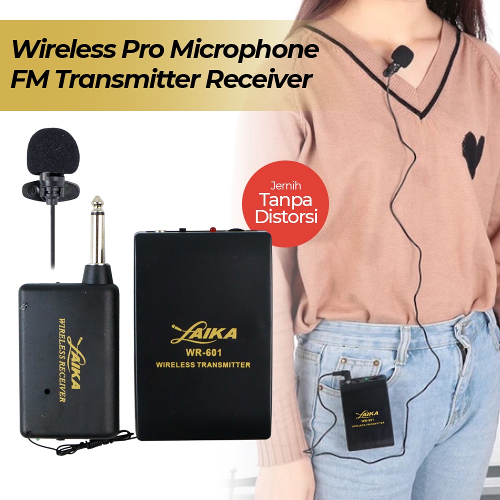 Wireless FM Transmitter Receiver Pro Microphone WR-601