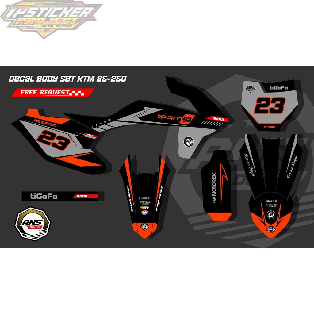 decal body set ktm 85 -decal body set ktm 250 -decal ktm