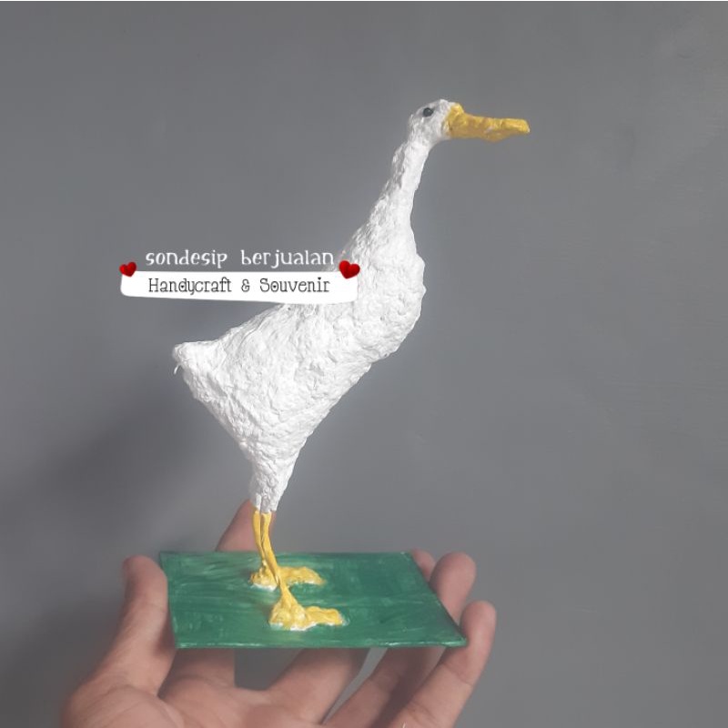 PATUNG BUBUR KERTAS MODEL BEBEK SUDAH DICAT