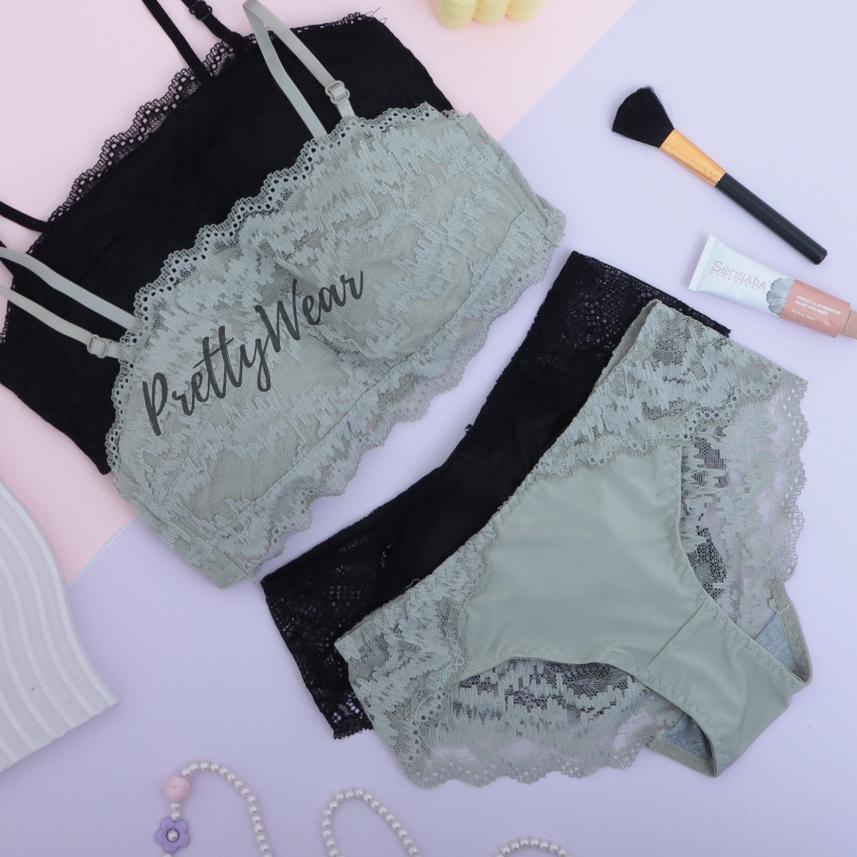 ▼ Half Cup Bra set + Cd Pretty Wear 1499 ◌