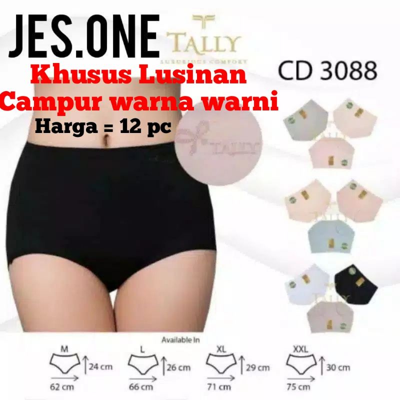 Tally CD 3088 Khusus Lusinan Katun Bambu M-XXL High Waist Maxi TOKO KEANULOVA