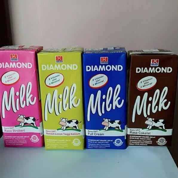 

☎ 1 karton Susu diamond UHT Milk 200ml (24pcs) ➧