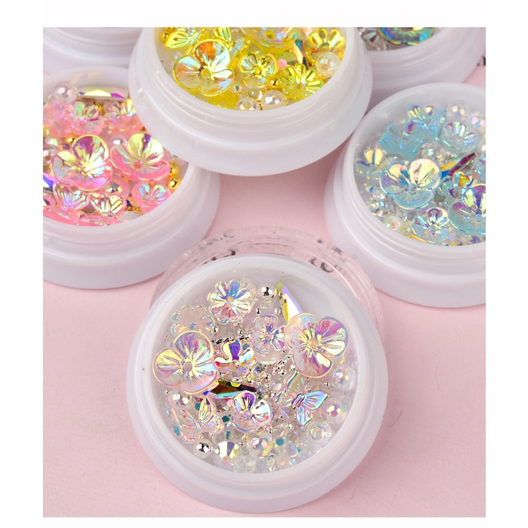 Hiasan Kuku 3D Bentuk Aksen Glitter Untuk Dekorasi Nail Art  / Manicure DIY