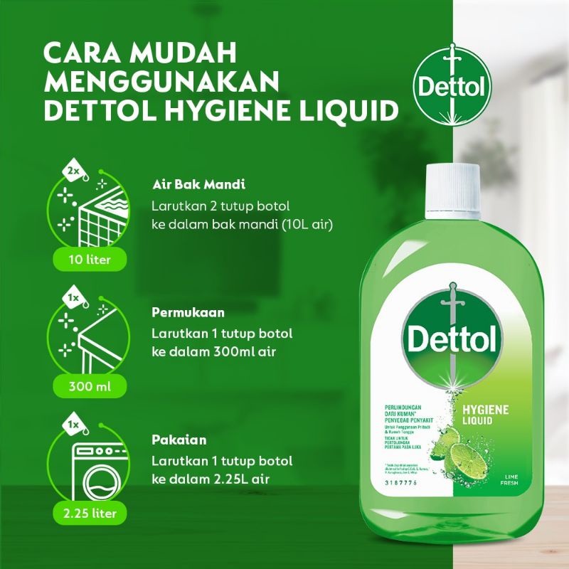 Dettol Cair Hygiene Lime Fresh 200 ml