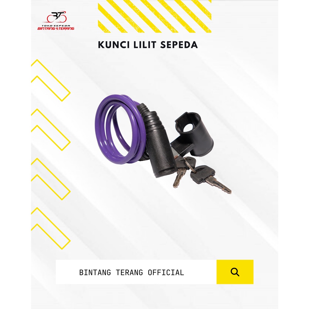 Gembok Lilit Sepeda/Kunci Lilit antik sepeda/Kunci Lilit Jadul Sepeda Gunung MTB Roadbike Sepeda Lip