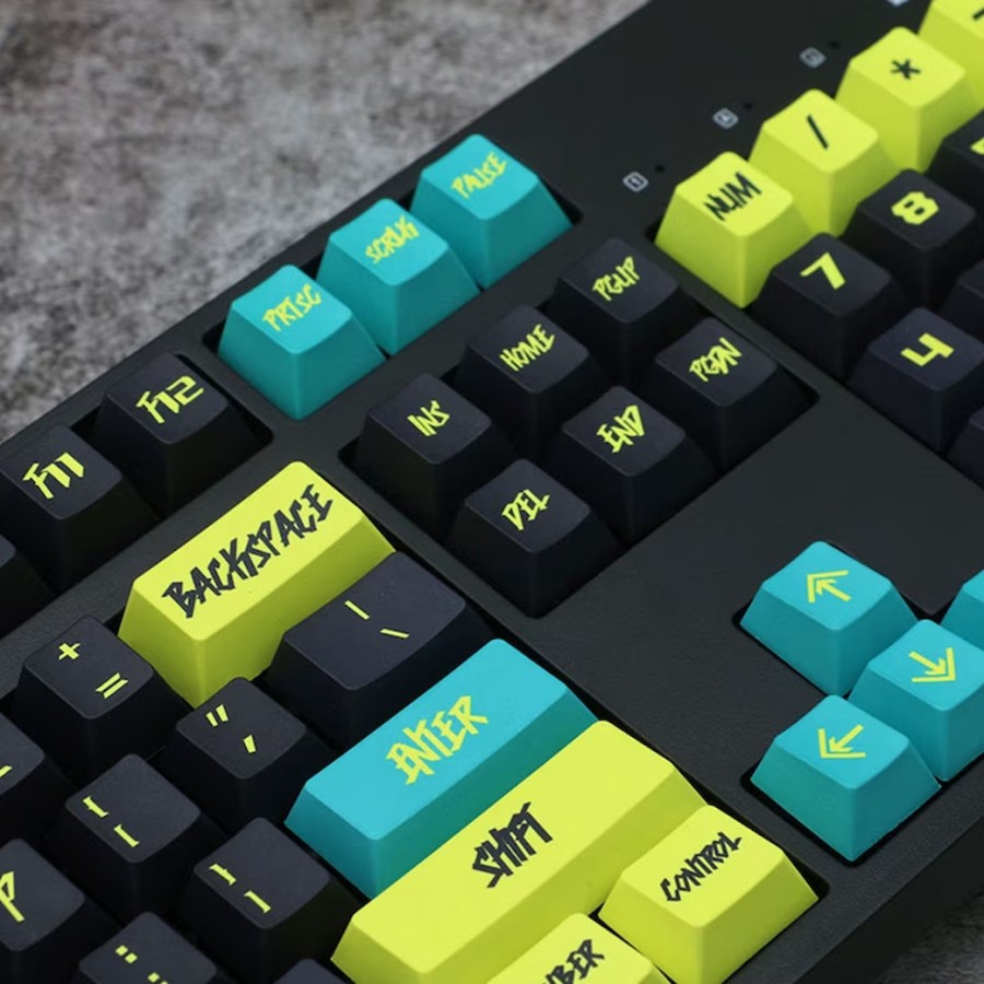 Cyberpunk 2077 PBT Dye-sub Keycaps 138 set Cherry Profile