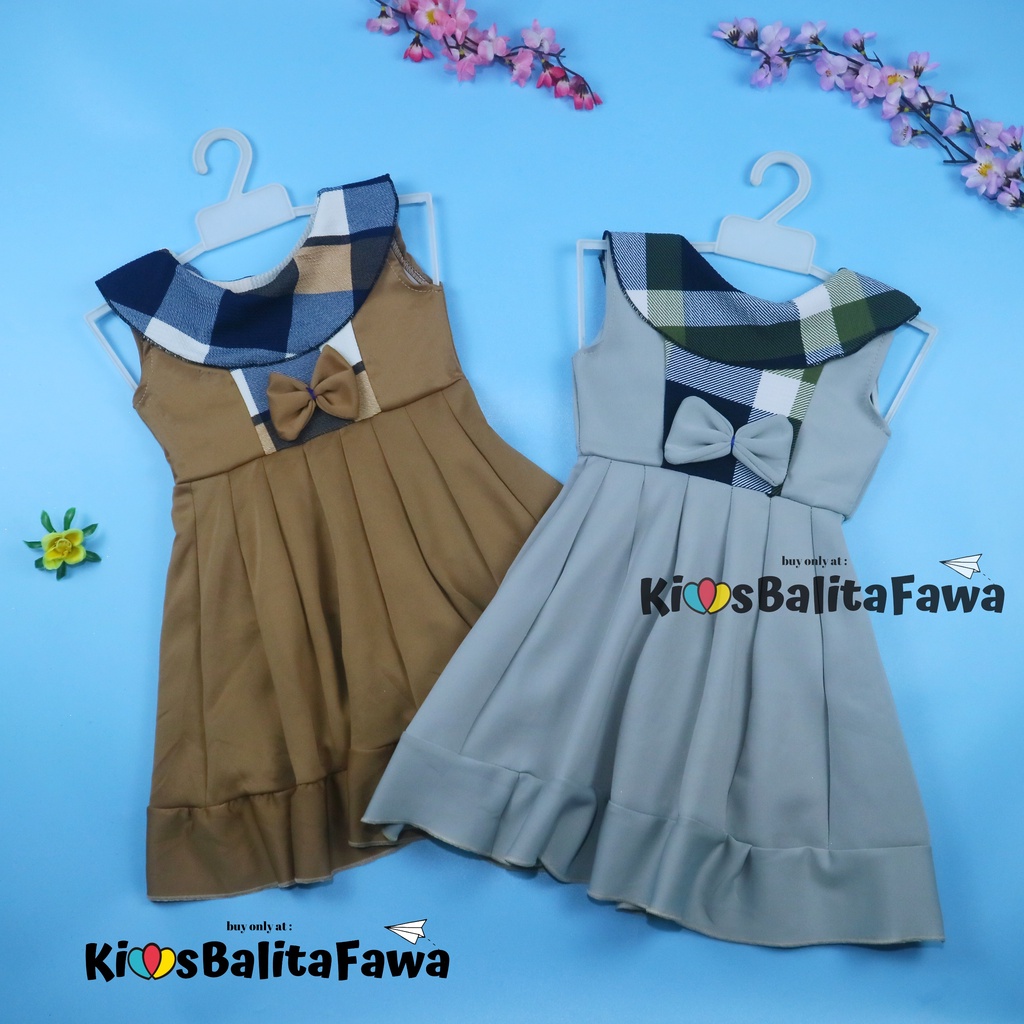 Dress Cantika uk 4-5 Tahun / Dres Yukensi Harian Baju Anak Perempuan Gaun Pesta Balita Cewek Import