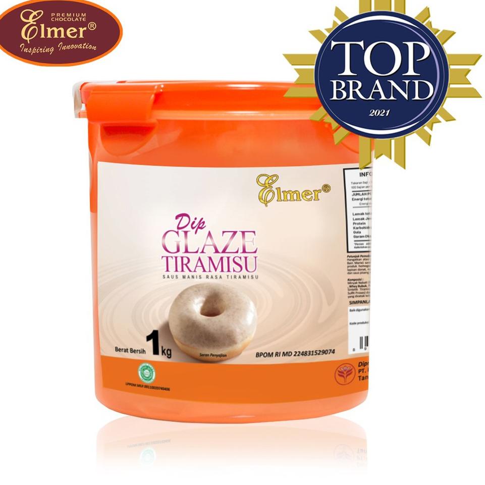 

➻ Elmer Dip Glaze Tiramisu Gold 1 kg | Topping Donat | Selai Roti ♔