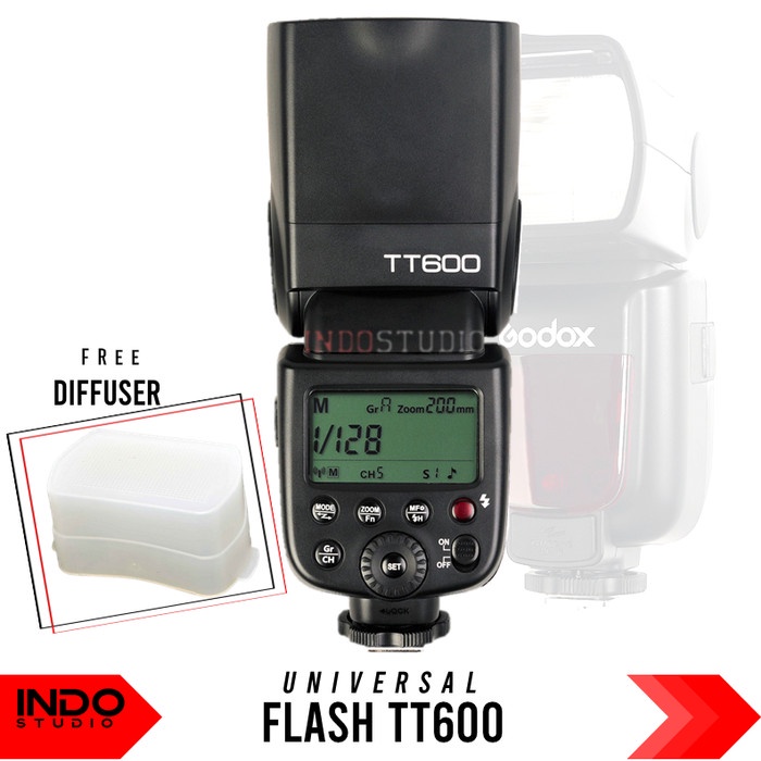 Flash Promo Flash Godox Tt600 Universal Free Diffuser