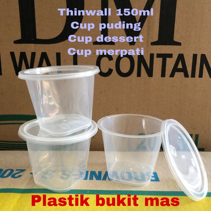 [Cup Bento] Thinwall 150 Ml / Cup Merpati / Cup Puding / Cup Dessert / Kotak Makan [Pc]