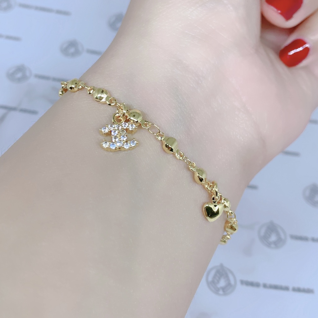 Xuping Gold Gelang Tangan Bangkok Motif Paku Cantik Perhiasan Wanita *34