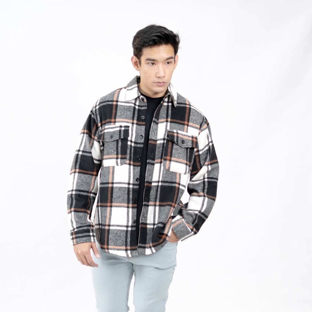 Ribsgold Jaket Shacket Flanel