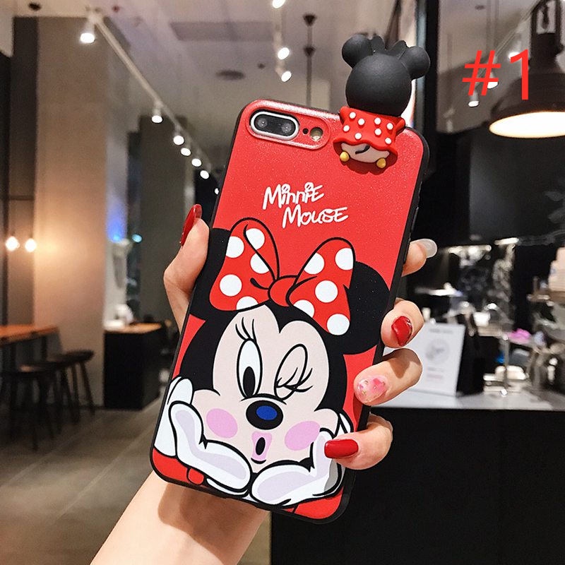 Couple Boneka Silikon Soft Case OPPO A57 A77S A17 A96 A76 A36 A17K VIVO Y21S Y21A Y21E Y21T Y21G Y22S Y35 Y16 Y16 Y02S Redmi 9A 10 Note 9 10 11 Pro Note 10S 11S Mickey Miinie