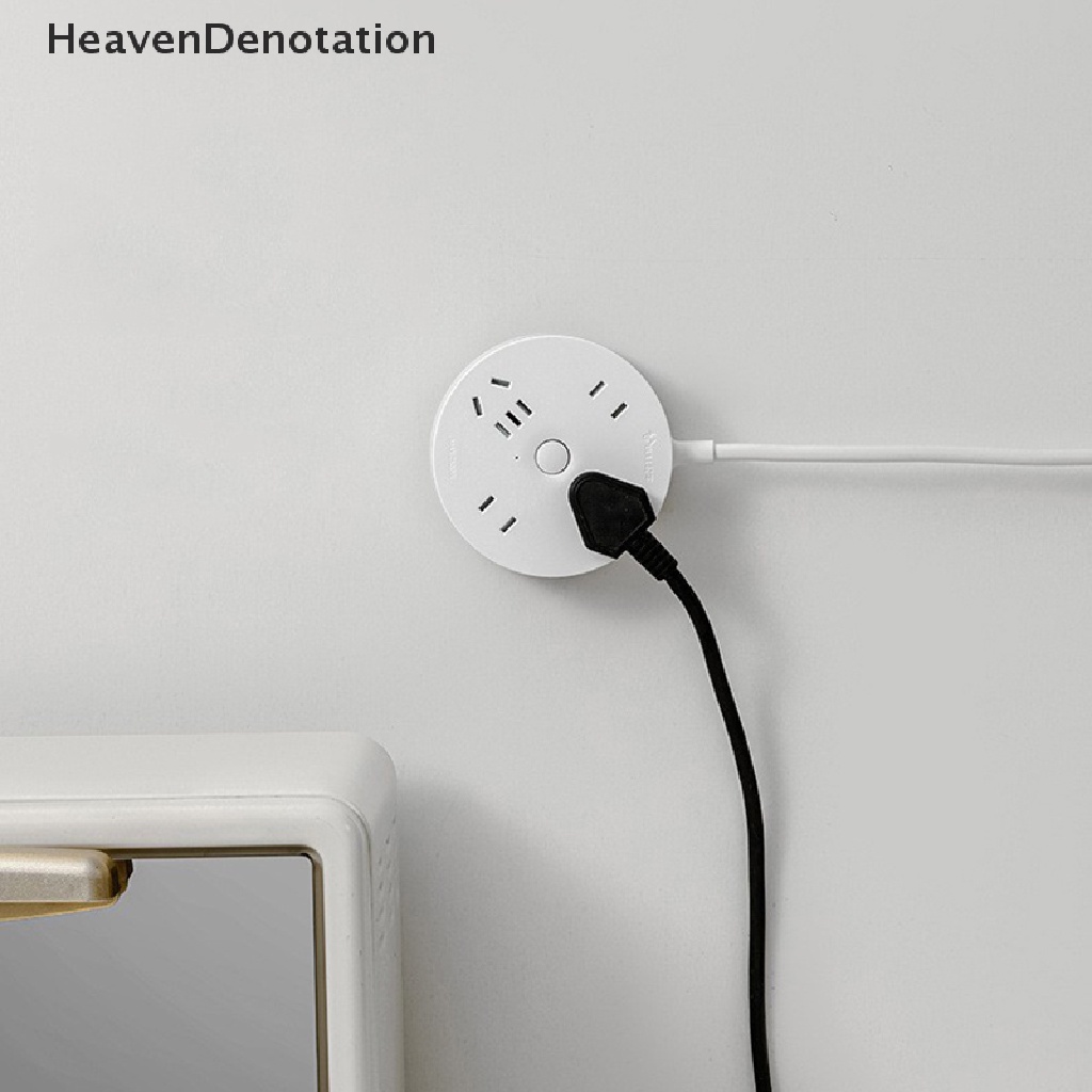 [HeavenDenotation] Penyimpanan Yang Dipasang Di Dinding Bebas Pukulan Plug Hook Rumah Ekstensi Soket Fixer Kabel Kawat Organizer Mulus Power Strip Holder HDV