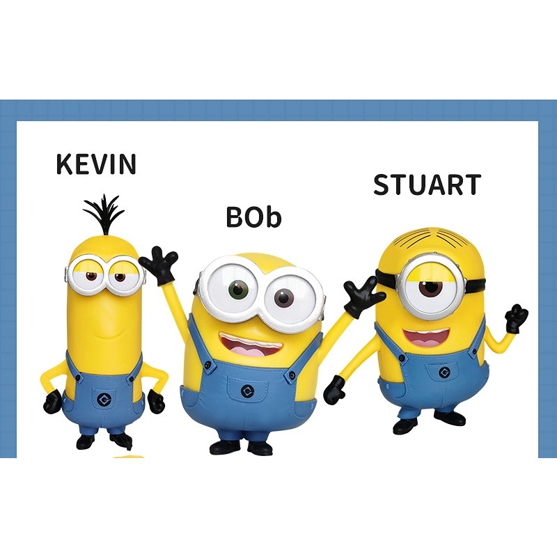 Minions Boneka Figure Kawaii Kartun Model Mainan Kreatif Film Animasi Hadiah Ulang Tahun Pribadi Ornamen