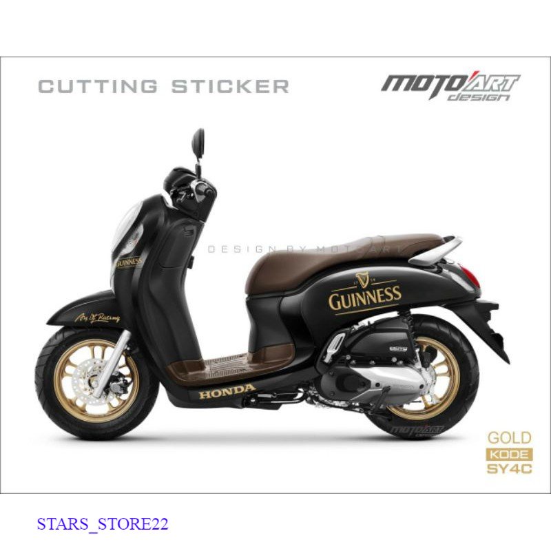 CUTTING STICKER SCOOPY TAHUN 2021 MOTIF GUINNESS ORIGINAL PREMIUM MURAH