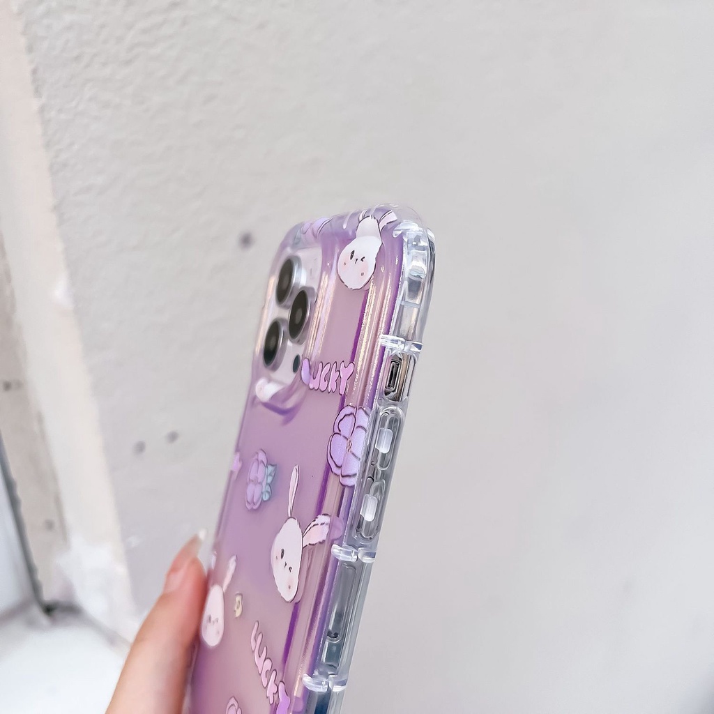 IPHONE Casing Ponsel Lucu Kompatibel Untuk Iphone14 13 11 12 Pro XS Max X XR 7 8 Plus Lembut Casing Transparan TPU Silikon Shockproof Cover