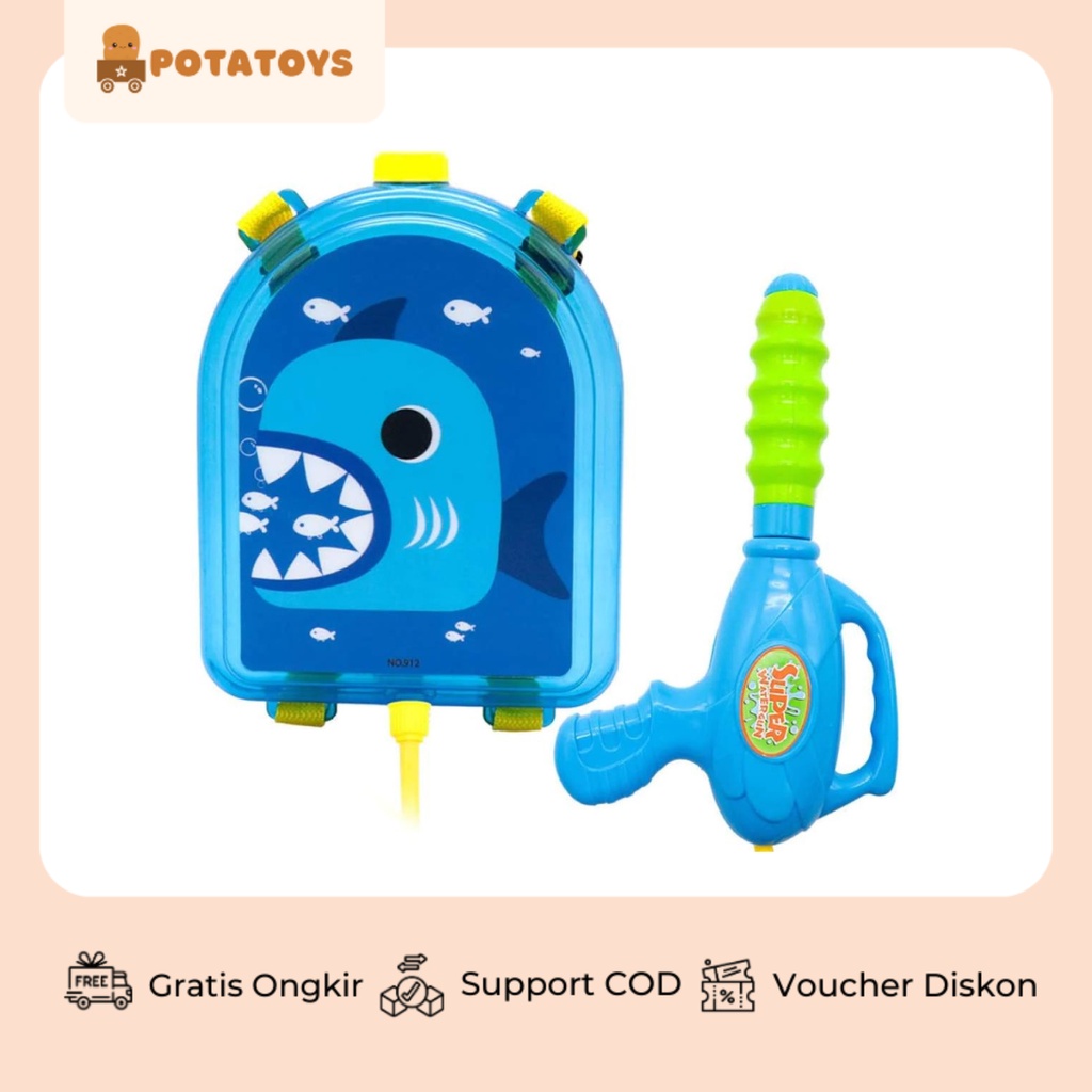 [ Potatoys ] Pistol Air Ransel Backpack / Ransel Pistol Air / Mainan Anak Pistol Air Ransel / Backpack Water Gun Toys / Mainan Pantai Outdoor