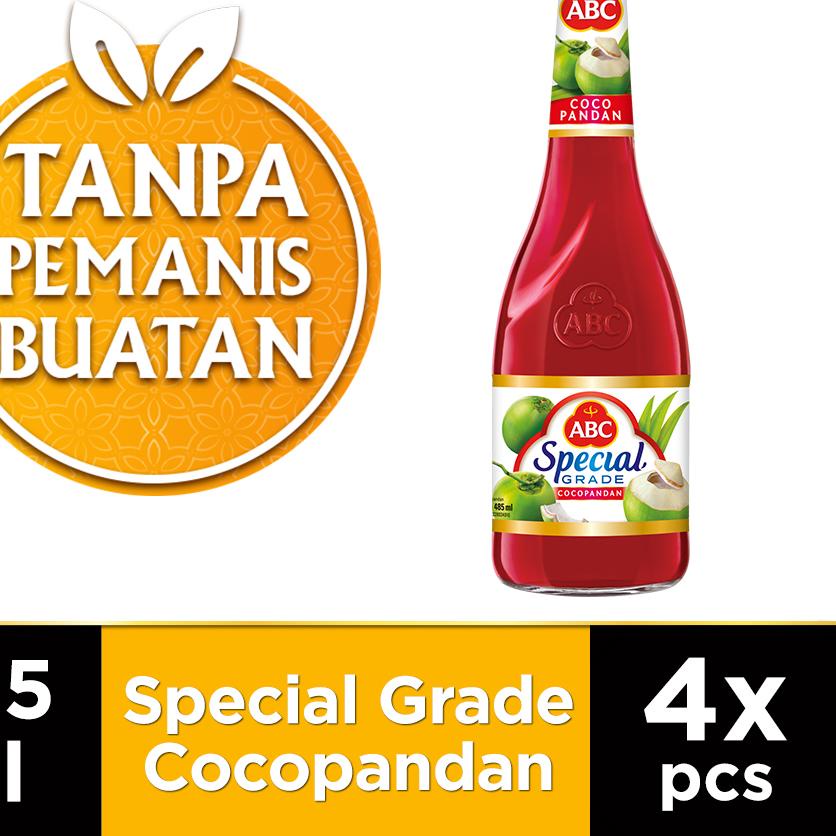 

۝ ABC Sirup Special Grade Cocopandan 485 ml - Multi Pack 4 pcs ✸