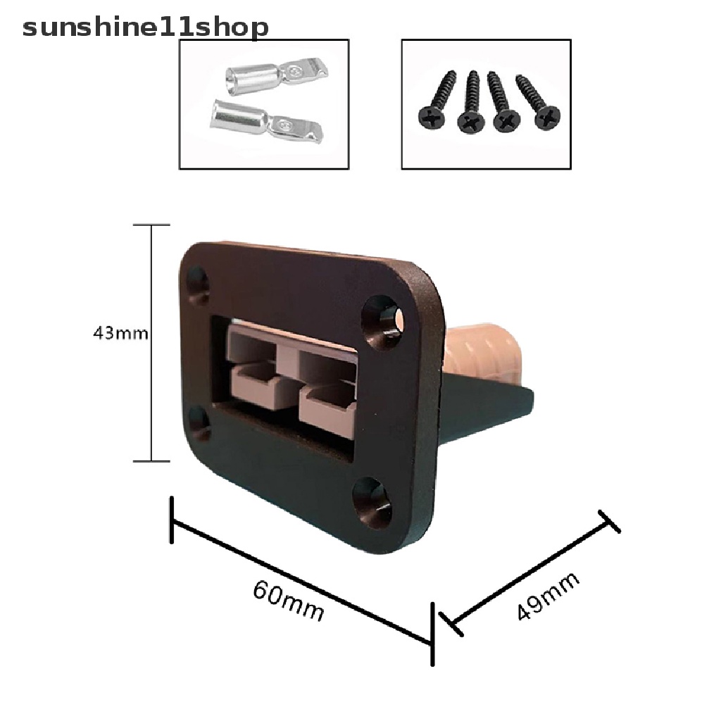 Sho Kompatibel Dengan Anderson Plug Flush Moung Panel Cover Untuk Caravan 50A 600V Kapal Plastik Socket Panel Parts N