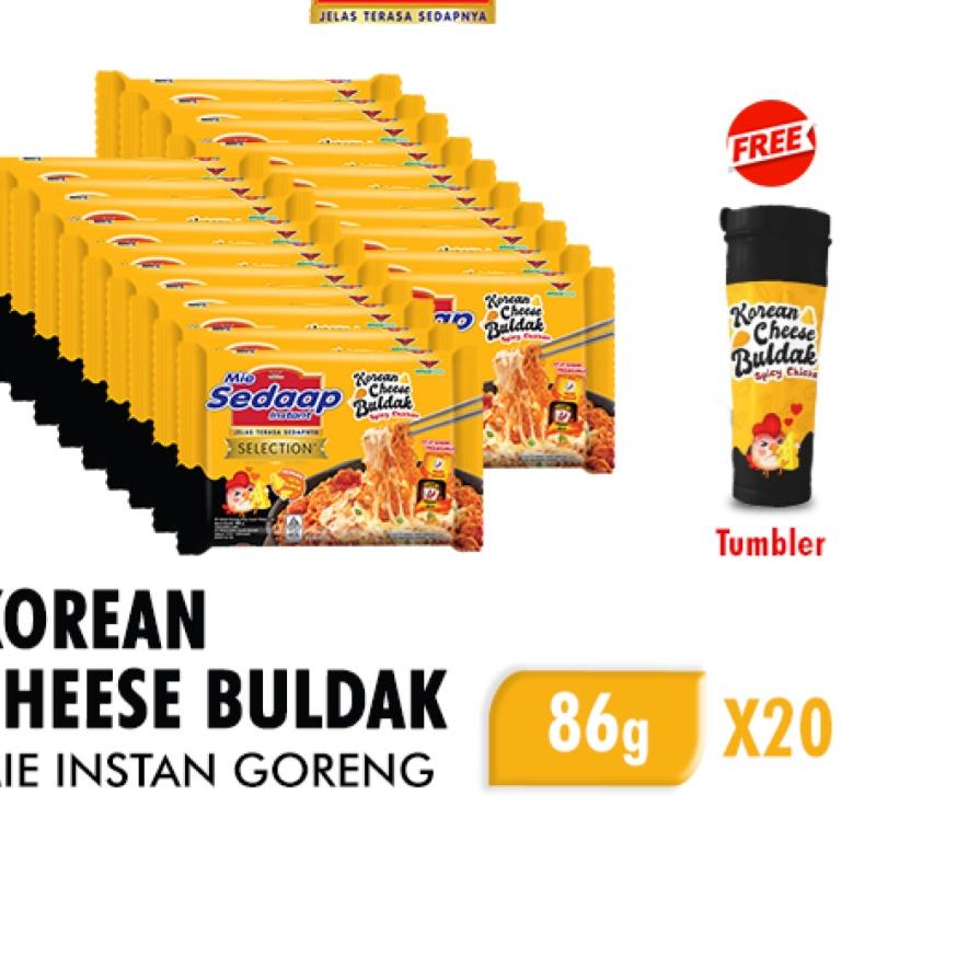 

℗ Mie Sedaap Korean Cheese Buldak 86 gr x20 Free Tumbler ♦