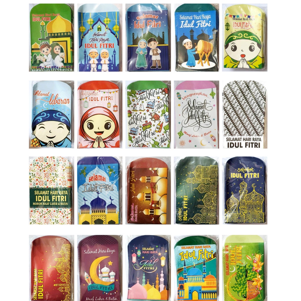 

Amplop Lebaran ukuran medium tema Islami