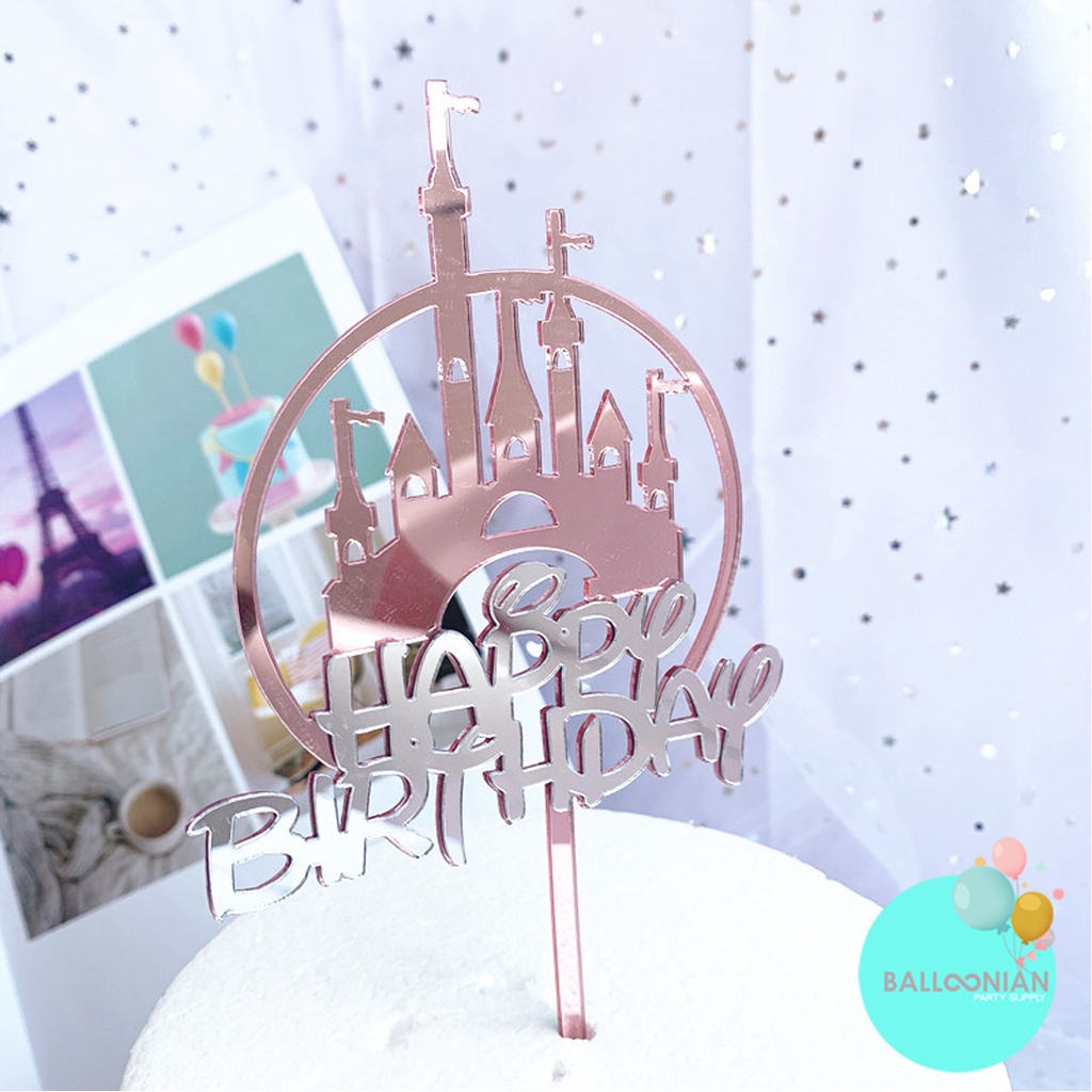 Cake Topper Acrylic DISNEY/Tusukan Kue/Topper Ulang Tahun Anak/Birthday Cake Topper/Hiasan Kue