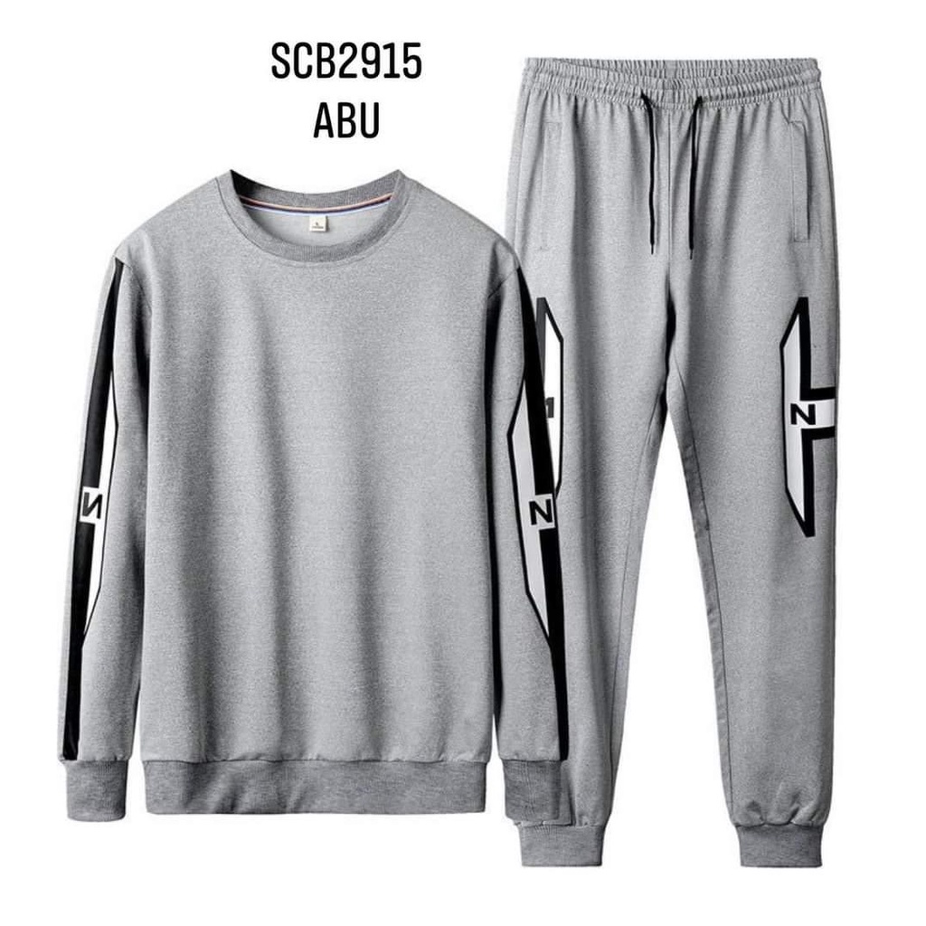 COD/KY/ Setelan Sport Niels  - Set Celana Panjang + Baju Sweatshirt Sporty