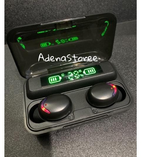 ✵ TWS Headset Bluetooth F9-5 LED Wireless Earphone Bass Handsfree Original Import ۝