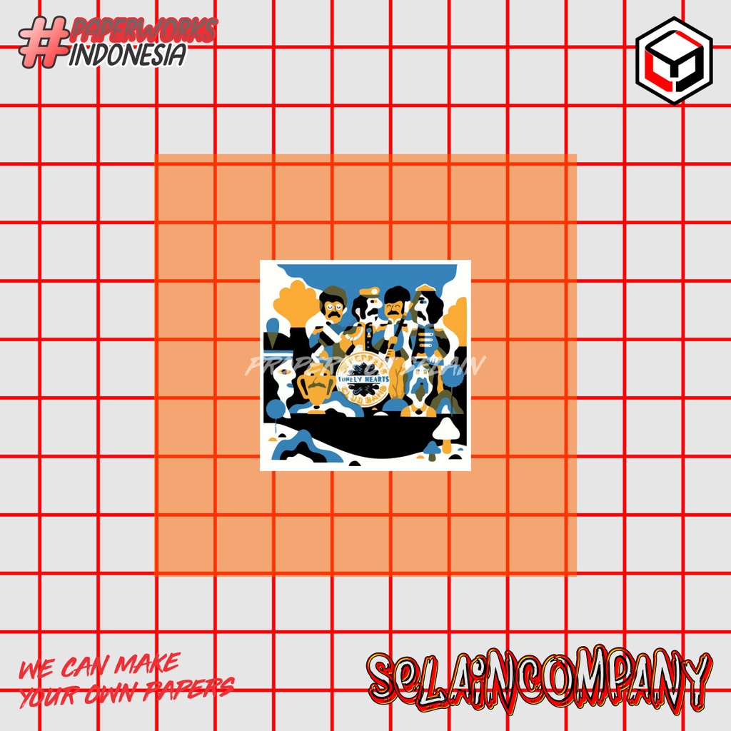 

STICKER SELAIN.CO motif musik band THE 3EATLES