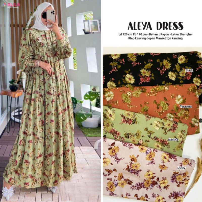 ALEYA JUMBO DRESS ORI ALILA | Dress Rayon - Leher Shanghai