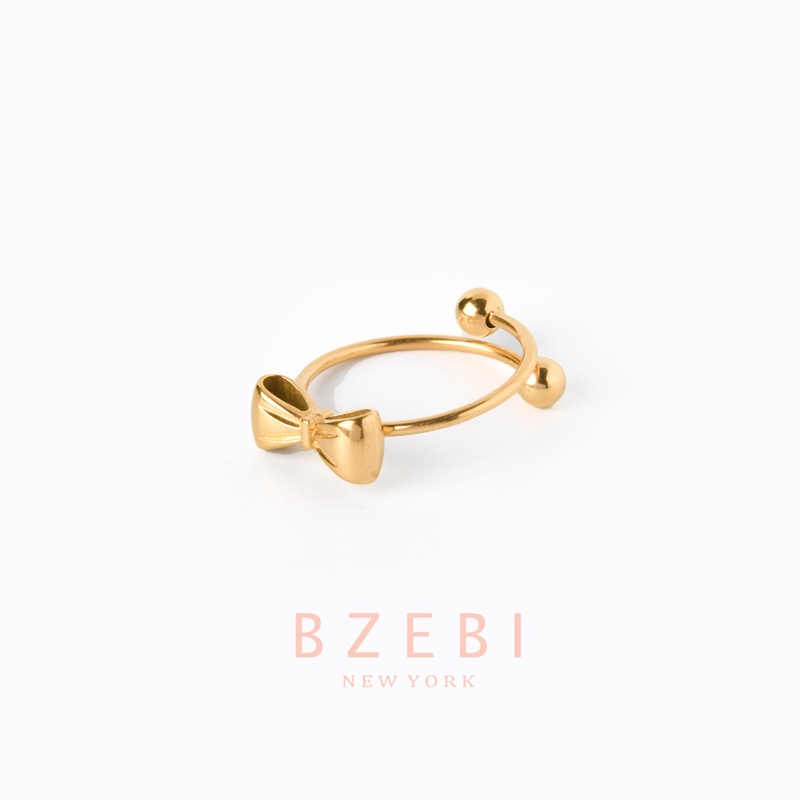 Bzebi Cincin Emas Berlian 18k, Cincin Terbuka Dapat Disesuaikan, Anti Karat, Gaya Korea, Aksesoris Fashion Wanita, Aksesoris Sehari-Hari, Perhiasan Premium, Hadiah Ulang Tahun Dengan Box 1141r