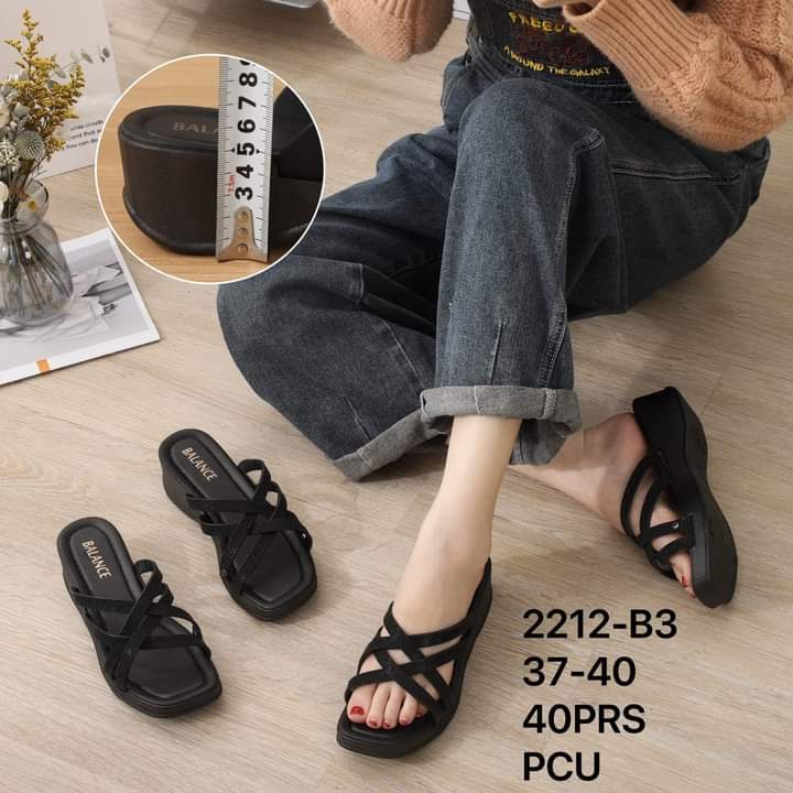 SALE Sandal SLOP pesta 2212 B3 HAK tinggi karet wanita SDLWW